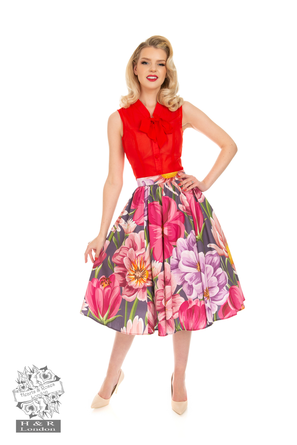 Denise Floral Swing Skirt